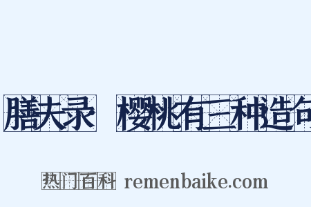 膳夫录·樱桃有三种造句是什么意思的图片